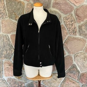 Black Fleece Bomber Jacket